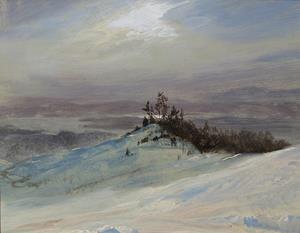 Winter on the Hudson River near Catskill, New York